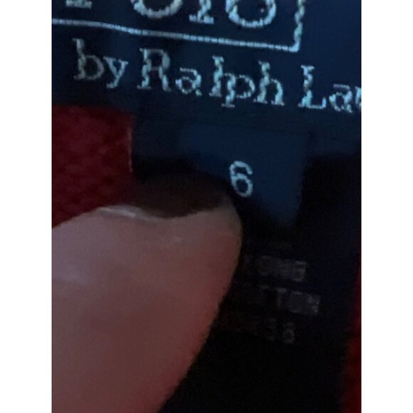 Polo By Ralph Lauren Red Cable Knit Cotton Vest Size 6 Youth - Picture 7 of 8